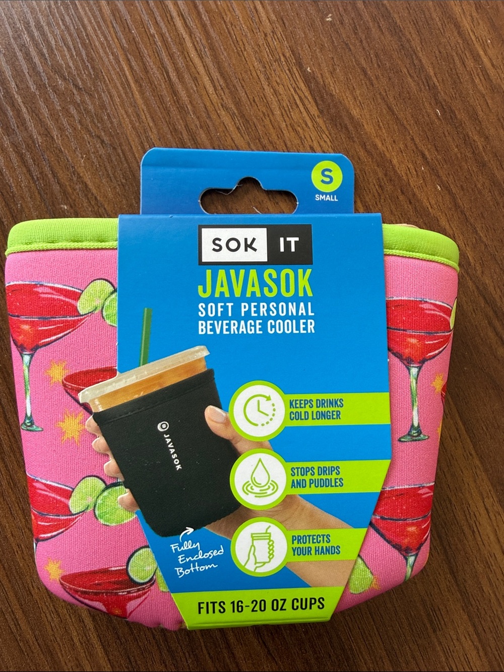 Javasok reusable insulating cold beverage sleeve  in Lime After Lime